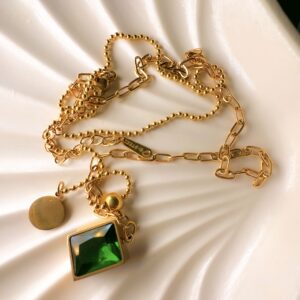 Emerald Gold Necklace